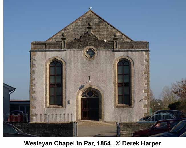 Wesleyan Chapel built in Par in 1864. Copyright Derek Harper