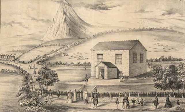 Wesleyan English Methodist Chapel built in 1852 near Lisburne mines in Cardiganshire